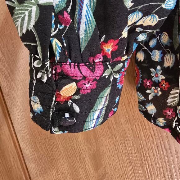 Gimmicks Floral Chiffon Peplum Top Blouse - Picture 6 of 9